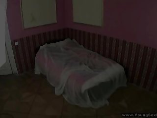 This stud is so super-naughty it takes 2 super-steamy teenager nymphs to sate his thirst for smashing. He takes them home for a personal fuck-fest soiree and they demonstrate much knowledge and zeal sharing his yam-sized rock-hard boner and gobbling poons