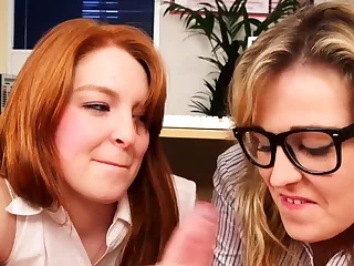 Blowjob by two beautiful ladies