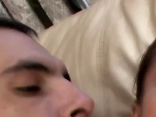 Sexy brunette prepares her butt with a huge fake penis