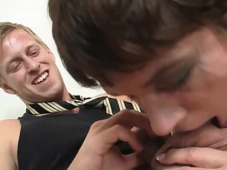 Hairy old gash granny in stockings rides his beef whistle