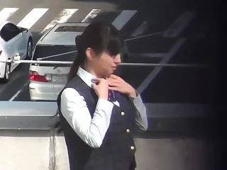 Chinese lady urinating in public