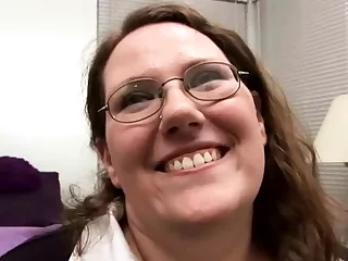 Fat office worker gets laid