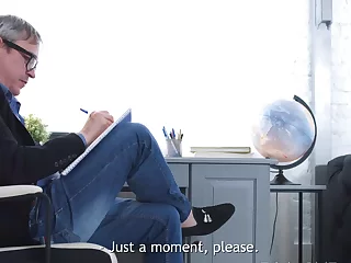 Insatiable wonderful stunner comes to her therapist and he romps her taut poon rough