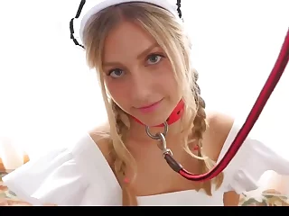 hjTight up innocent babe is staring into the camera looking provocative