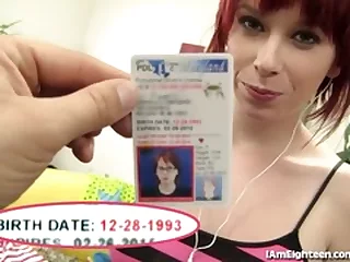 Crimson-haired hotty railing a meaty immense sausage harshly